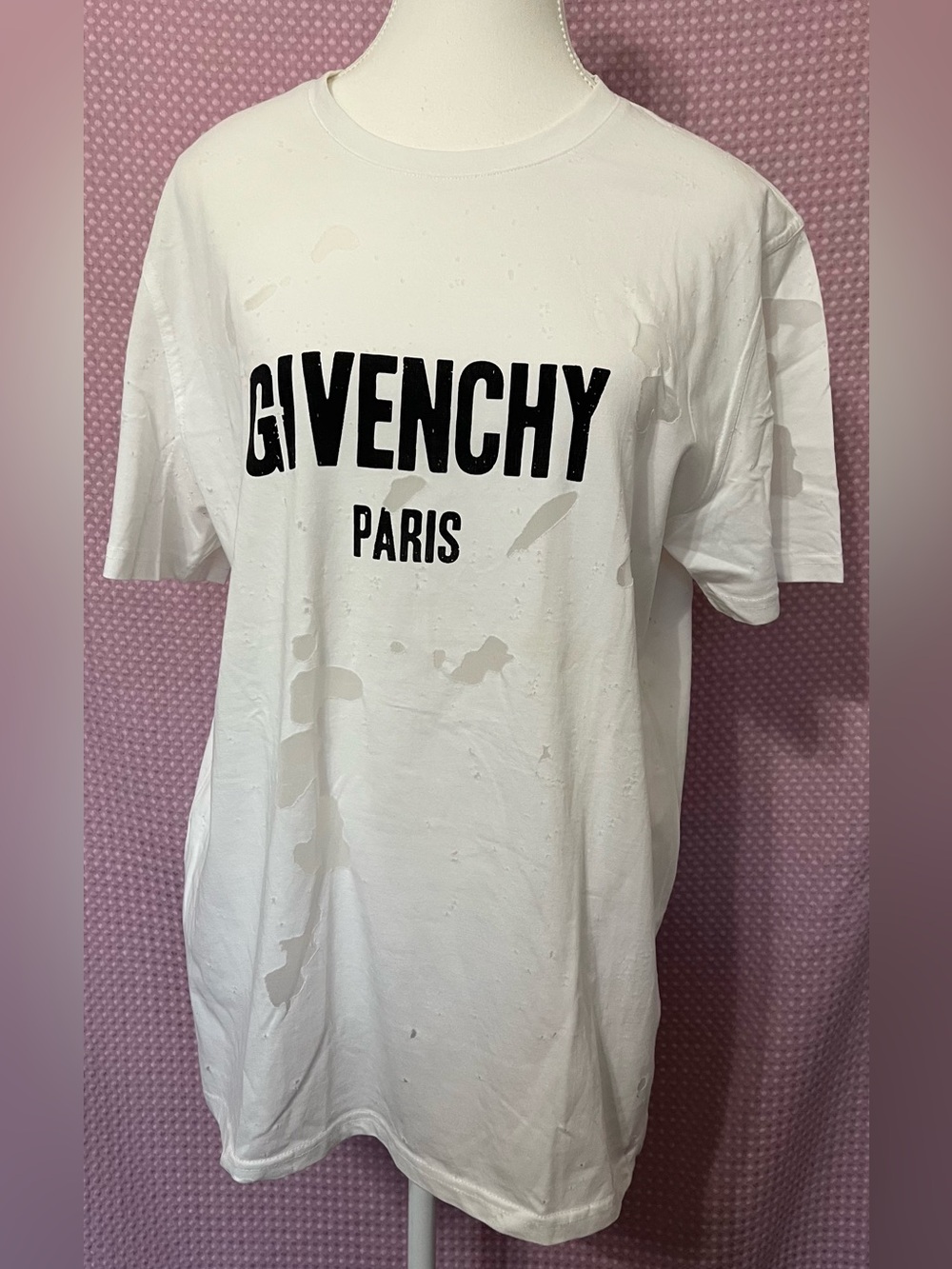 Givenchy Paris White Short Sleeve Logo Tee